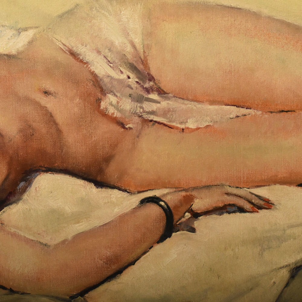 QN787 6a antique nude woman oil painting XX century
